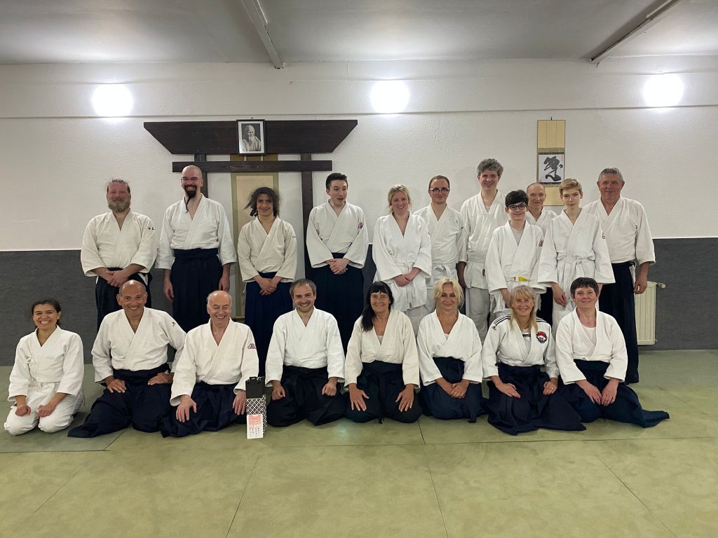 Die Austauschgruppe der Aikidoka im Sakura Dojo